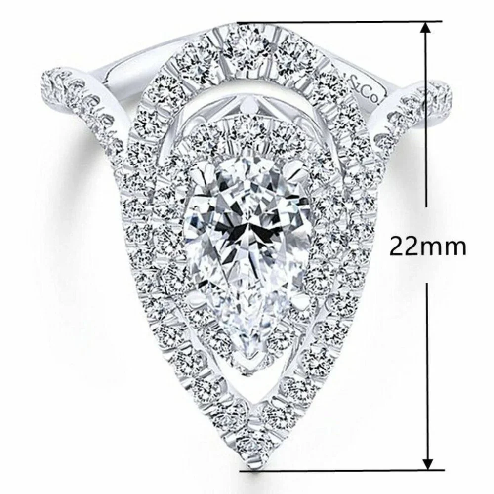 Gorgeous 925 Silver Diamond Ring